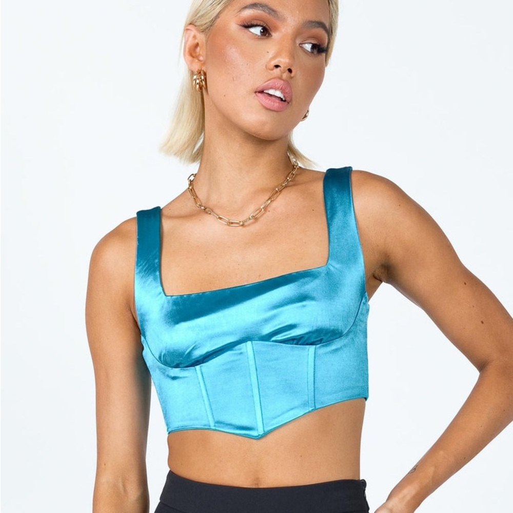 Princess Polly Miranda Top in Blue Size 8 New with tag